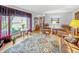 Inviting living room with large windows, hardwood floors, and comfortable leather seating at 3710 E 750 S, Lebanon, IN 46052