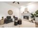 Cozy living room with fireplace, neutral decor, stylish accents, and comfortable seating creates a welcoming atmosphere at 4227 Short Ter, Carmel, IN 46033