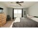 Bright bedroom with a ceiling fan, large window, and lots of natural light at 4396 Nigella Dr, Plainfield, IN 46168