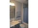 Nautical themed bathroom with new fixtures, vanity and charming decorative details around the space at 4518 W Meadows Ln, New Palestine, IN 46163