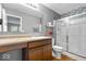 Modern bathroom featuring a shower, vanity, and stylish tile accents at 6333 Pinebark Pl, Indianapolis, IN 46217