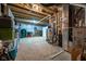 Spacious unfinished basement with exposed ductwork, storage bins, and a water heater at 6784 W May Apple Dr, McCordsville, IN 46055