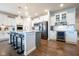 Modern kitchen with stainless steel appliances, granite countertops, and a central island at 6784 W May Apple Dr, McCordsville, IN 46055