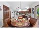 Dining area near kitchen with seating for four at 742 Marana Dr, Carmel, IN 46032