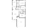 Detailed floor plan showcasing the layout of the kitchen, living room, bedrooms and garage at 8146 Whitaker Valley Blvd, Indianapolis, IN 46237