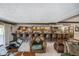 Well-designed basement with a wet bar, comfortable seating, and plenty of room for entertaining at 9719 Decatur Dr, Indianapolis, IN 46256