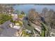 Exclusive waterfront property with private boat docks, showcasing luxury lakeside living at 9719 Decatur Dr, Indianapolis, IN 46256