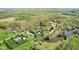 Breathtaking aerial view of estate with lush green landscaping, pond, pool, and mature trees at 10220 N Serenity Ln, Mooresville, IN 46158