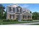 Charming two-story home featuring a mix of brick and blue siding with a well-maintained lawn at 1178 Turner Trace Pl, Avon, IN 46123
