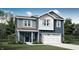 Two-story home with blue siding, white trim, attached garage, and well-manicured front lawn at 11833 Vale St, Indianapolis, IN 46235