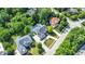 Birds eye view highlighting a neighborhood with a home with a luxurious pool, yard, and perfectly manicured landscaping at 13934 Salsbury Creek Dr, Carmel, IN 46032