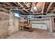 Unfinished basement with exposed ductwork and brick foundation at 1508 Monument St, Noblesville, IN 46060
