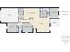 Detailed floor plan showcasing the layout of the house, including the kitchen, bedrooms, and living spaces at 2327 Mimosa Ln, Anderson, IN 46011