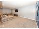 Large basement featuring carpet, recessed lighting and a flat screen television at 2432 Scarlet Oak Dr, Avon, IN 46123