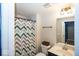 Updated bathroom with shower/tub combination and modern fixtures at 2432 Scarlet Oak Dr, Avon, IN 46123