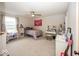 Comfortable bedroom with a Taylor Swift theme, ample lighting and carpet floors at 2432 Scarlet Oak Dr, Avon, IN 46123