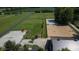 Aerial shot of expansive horse property with fenced paddocks and outdoor arena at 2450 S Us 421, Zionsville, IN 46077