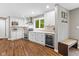 Remodeled kitchen features stainless appliances, a wine fridge and hardwood floors at 2450 S Us 421, Zionsville, IN 46077