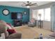 Bright living room featuring comfortable seating and neutral decor at 2630 Wedgewood Dr, Columbus, IN 47203