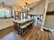 Spacious kitchen featuring a center island, stainless appliances, and views to the living room at 337 Leaning Tree Rd, Greenwood, IN 46142