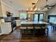 Modern kitchen with stainless steel appliances, large island, and bar stool seating at 337 Leaning Tree Rd, Greenwood, IN 46142