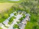 A wide aerial view of the property showcasing the serene neighborhood at 5615 Burning Tree Ct, Indianapolis, IN 46239