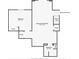 Finished basement floor plan features a bedroom, bathroom, closets, and finished storage space at 6149 W Olive Branch Rd, Greenwood, IN 46143