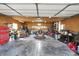 Spacious garage, perfect for a workshop or storing equipment and vehicles at 6149 W Olive Branch Rd, Greenwood, IN 46143