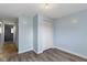 Well-lit bedroom boasts modern flooring, a closet, and fresh paint for a clean, updated look at 6638 Sunbury Dr, Indianapolis, IN 46241