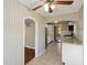 Functional kitchen with white cabinetry, stainless steel appliances, and easy access to the other rooms at 7002 N Ralston Ave, Indianapolis, IN 46220