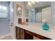 Modern bathroom featuring a vanity, light fixtures, and stylish decor at 745 S Summerhaven Ct, New Palestine, IN 46163