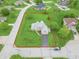 An aerial image outlining the property boundaries for a beautiful home at 801 Echo Trl, Martinsville, IN 46151
