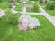 An aerial view of a house with a deck and well maintained property at 801 Echo Trl, Martinsville, IN 46151