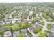 Aerial view of neighborhood with ponds and lush greenery highlighting the beautiful community at 8875 White Fir Dr, Indianapolis, IN 46256
