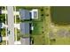 Bird's eye view shows backyard, pool, green grass, and neighboring houses at 900 Parker Ln, Westfield, IN 46074