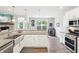 Kitchen with granite countertops, stainless steel appliances and seamless access to the living space at 9359 Foudray N Cir, Avon, IN 46123