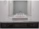 Bathroom vanity with a large mirror and modern fixtures at 102 Clarendon Dr # 506, Noblesville, IN 46062