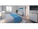 Serene bedroom featuring a comfortable bed, stylish furnishings, and soothing decor at 102 Clarendon Dr # 506, Noblesville, IN 46062