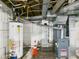 Unfinished basement with water heater, furnace, and exposed ductwork at 1408 W Jackson St, Muncie, IN 47303