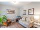 A cozy living room with comfortable seating, and neutral colors at 1417 Layton Rd, Anderson, IN 46011