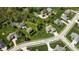 An aerial shot showing the community's well-manicured lawns and tree-lined streets at 1426 Manchester Dr, Danville, IN 46122
