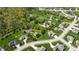 An aerial shot of the neighborhood featuring lush greenery and well-maintained homes at 1426 Manchester Dr, Danville, IN 46122