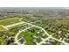 An aerial view captures the neighborhood, highlighting well-kept lawns and community features at 1426 Manchester Dr, Danville, IN 46122
