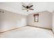 Bright bedroom featuring neutral walls, carpet flooring and a ceiling fan at 15 Northridge Ct, Brownsburg, IN 46112