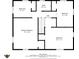 Floor plan includes Primary bedroom, three bedrooms and bathroom at 17 W Washington St, Mooresville, IN 46158