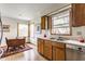 Kitchen with stainless steel appliances and wood cabinets, offering ample counter space at 2236 Calaveras Way, Indianapolis, IN 46240