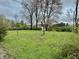 Spacious backyard with mature trees and plenty of green space at 2405 Sycamore St, Columbus, IN 47201