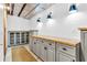 Finished basement with cabinetry, countertop, and ample storage space at 2575 W 100 S, Franklin, IN 46131