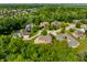 Stunning aerial view of beautiful homes nestled amongst lush green trees in an established neighborhood at 269 Manchester Ct, Noblesville, IN 46060