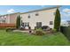 Lovely backyard features a patio with seating, perfect for outdoor gatherings and relaxation at 3430 Burlingame Blvd, Westfield, IN 46074